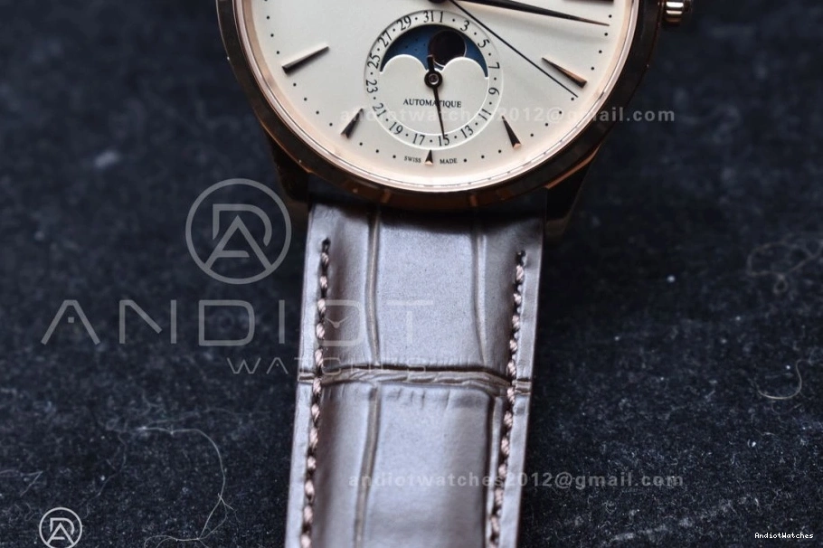 on Best RG SA925 Ultra Brown Moon Master FreshLook Leather 1:1 908 Strap Dial Super White Thin APSF Clone Edition 0320
